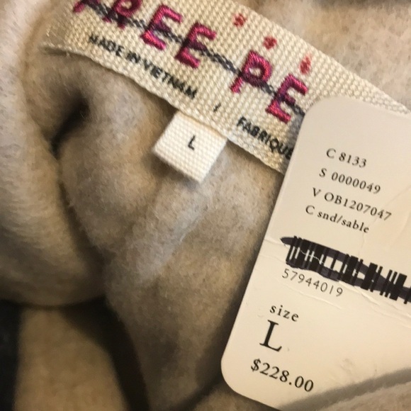 NWT Free People Adore You Wool Coat Medium or Large Sand - Picture 5 of 17